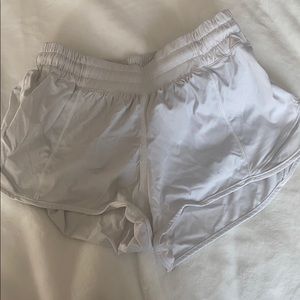 white lululemon shorts